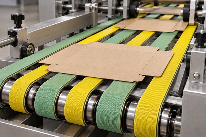 Folder-Gluer Belt with Abrasion-Resistant Covers