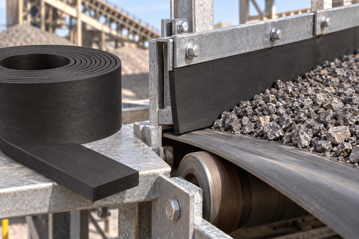 Abrasion-Resistant Skirtboard Rubber, 3/8 in (7-1038)