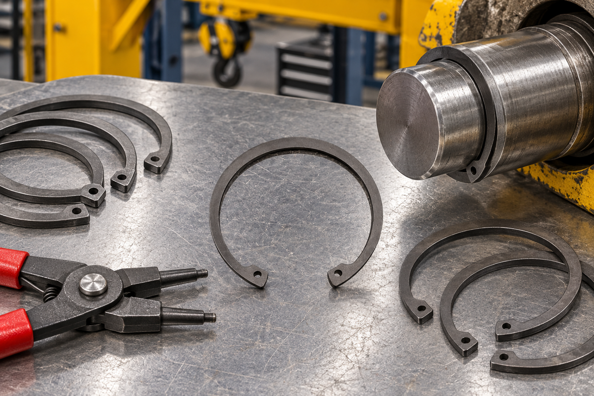 Snap Rings for Jib Crane Assemblies
