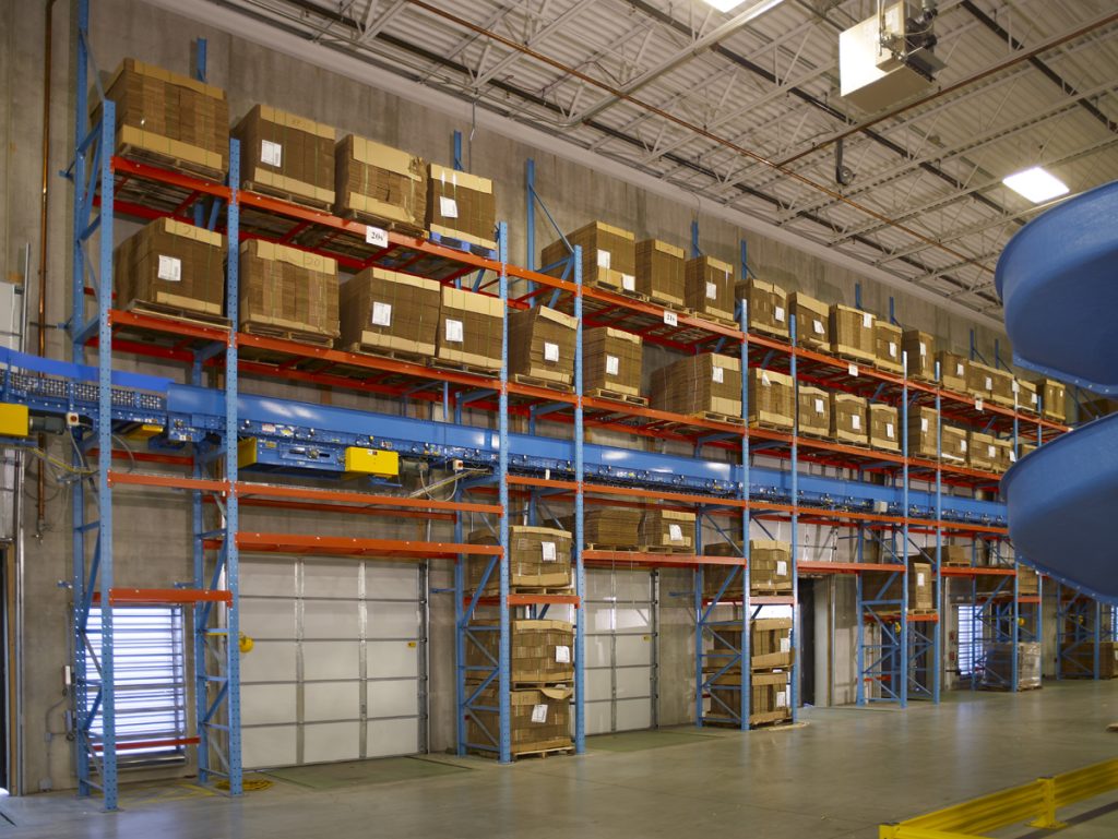 Over Dock Storage Rack for Empty Pallet Storage