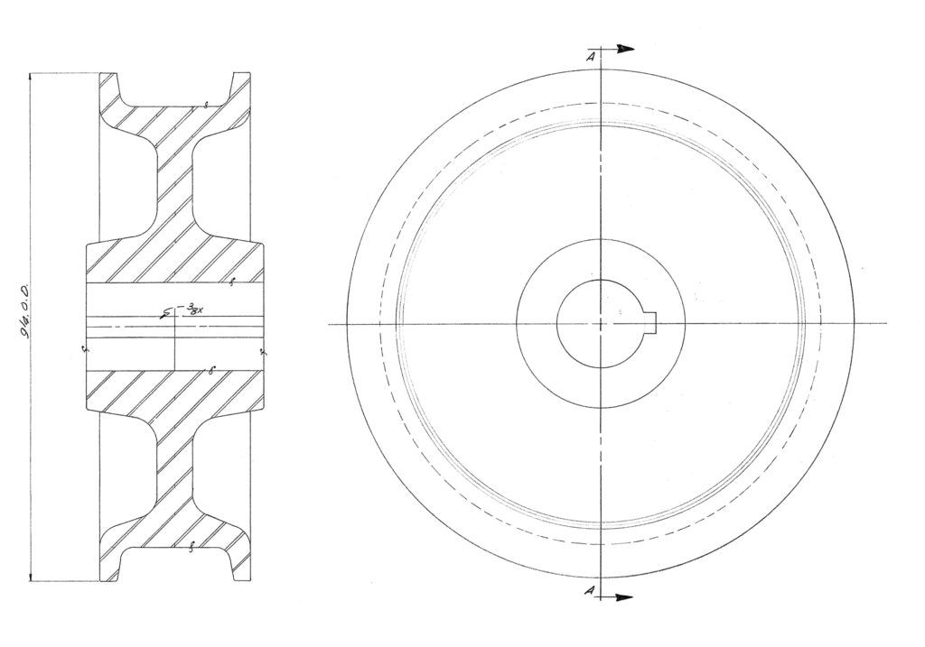 8" Direct Drive Trolley Wheel (201-47)