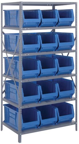 Heavy-Duty Container Shelving System, Complete Package