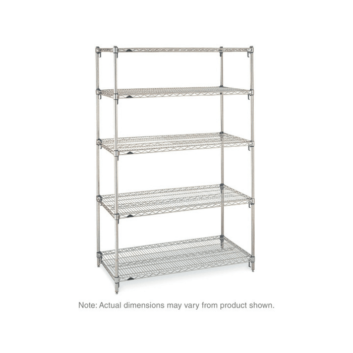 Adjustable Chrome Wire Shelving Starter Unit, 74" High