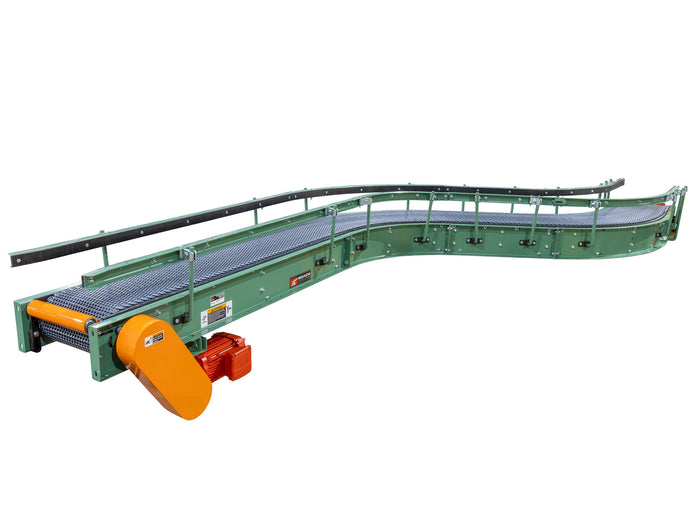 Flush Grid Plastic Belt Curve Conveyor
