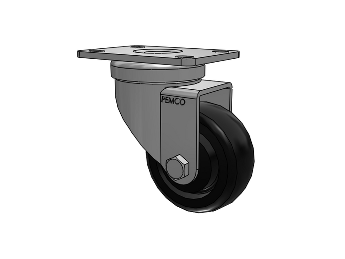 3-1/2"–5" Swivel Cart & Platform Truck Casters, 2-5/8" x 3-3/4" Plate, 210–350 lb