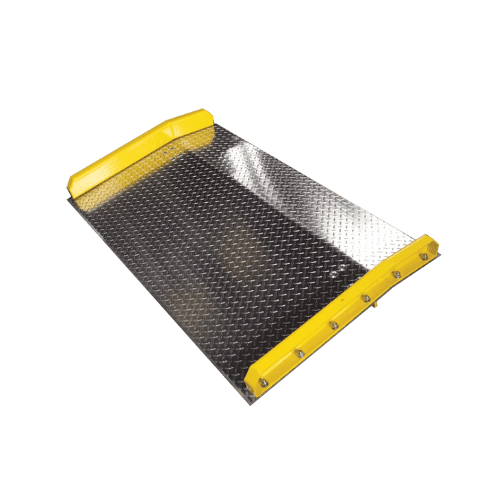 60" W, 3/8" Aluminum, 4" High Steel Curb Dock Board