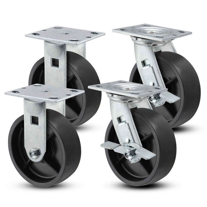 5" Value Line Tool Box Caster Kit (With Brake)