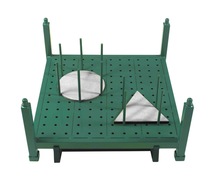 Portable Pin Racks with Perforated Drop-In Pin Deck