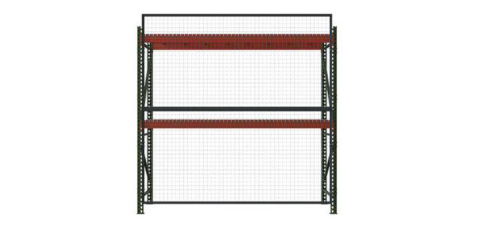 Pallet Rack Guard, 8-Gauge Wire Mesh for Walk Aisles