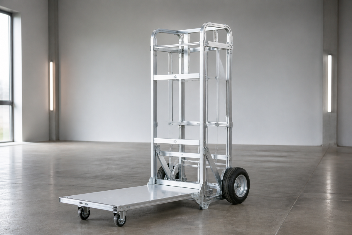 Convertible Studio Cart, 30" Folding Nose, Non-Marking Wheels