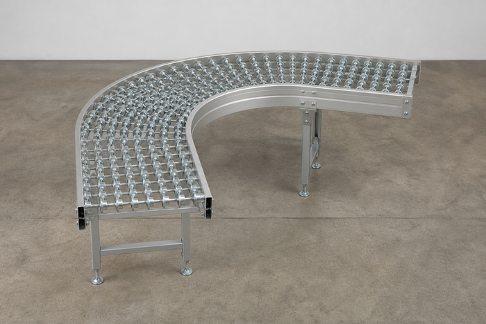 Curved Gravity Skatewheel Conveyor