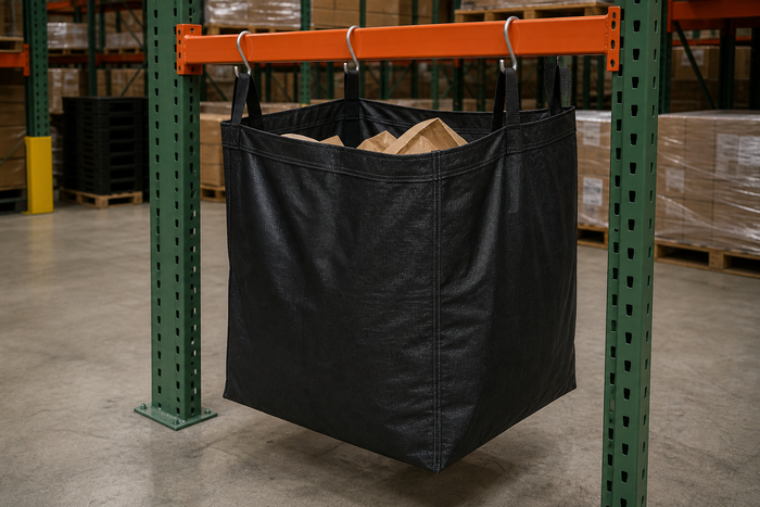 Pallet Rack Trash Bags with S Hooks