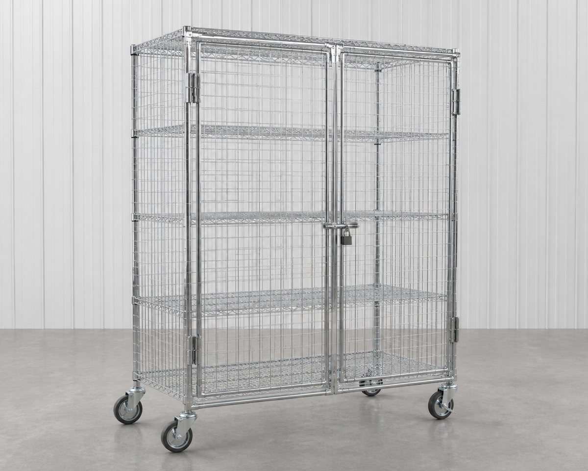 Chrome Wire Security Shelving Unit