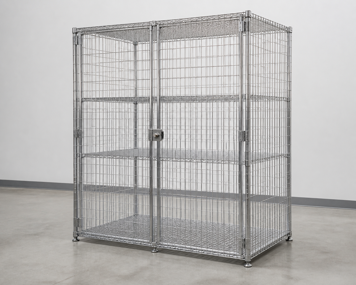 Chrome Wire Security Shelving Unit