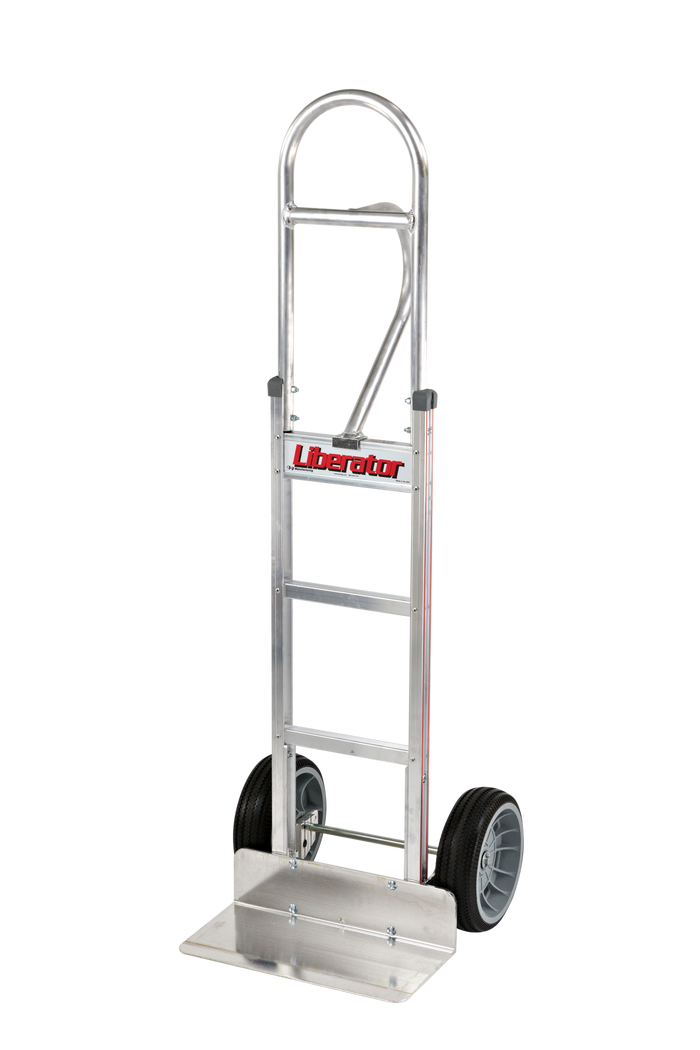 Folding Snack Hand Truck, 14" x 7-1/2", Recessed Heel, Cast Aluminum CA1 Nose Plate (500 lb Capacity)