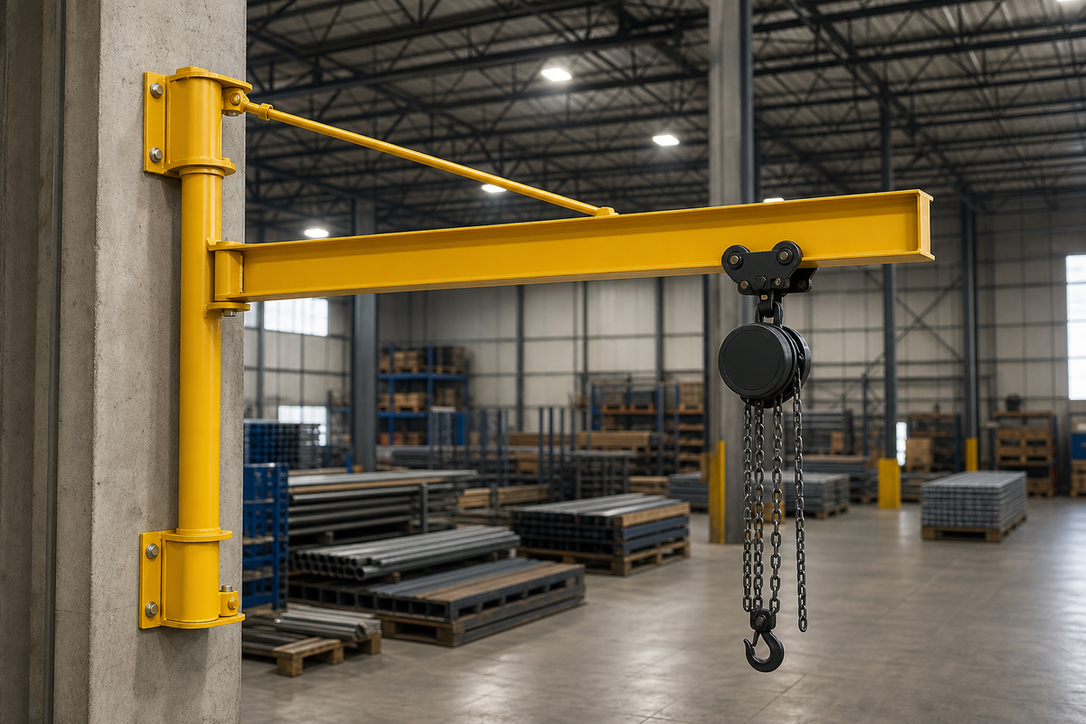 Wall Jib Cranes for Low-Ceiling Wall Mounting