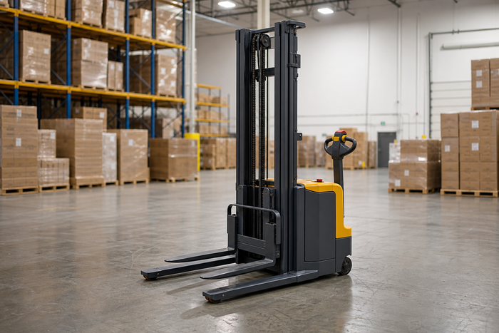 Lithium Walkie Straddle Stacker, Light-Duty
