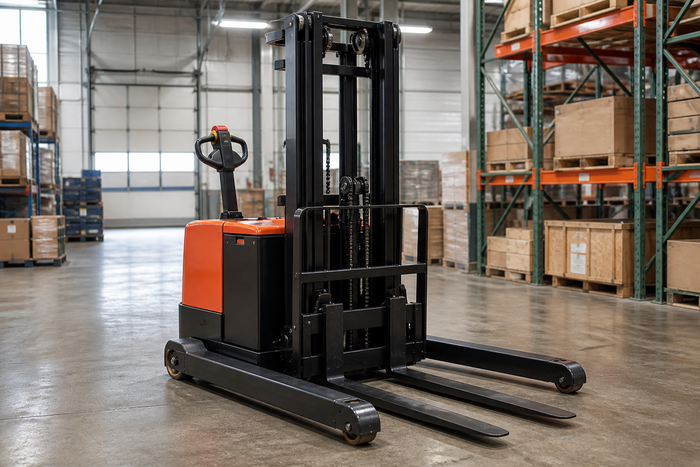 Lithium Walkie Straddle Stacker, Light to Medium Duty