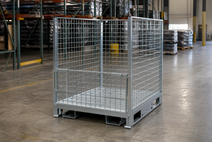 40 in x 48 in x 36 in Folding Wire Container