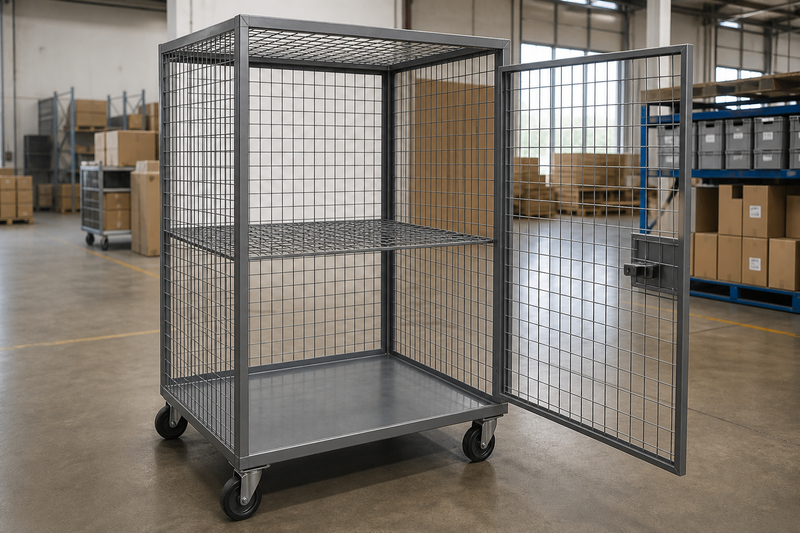 Decking, containers and carts from one wire line