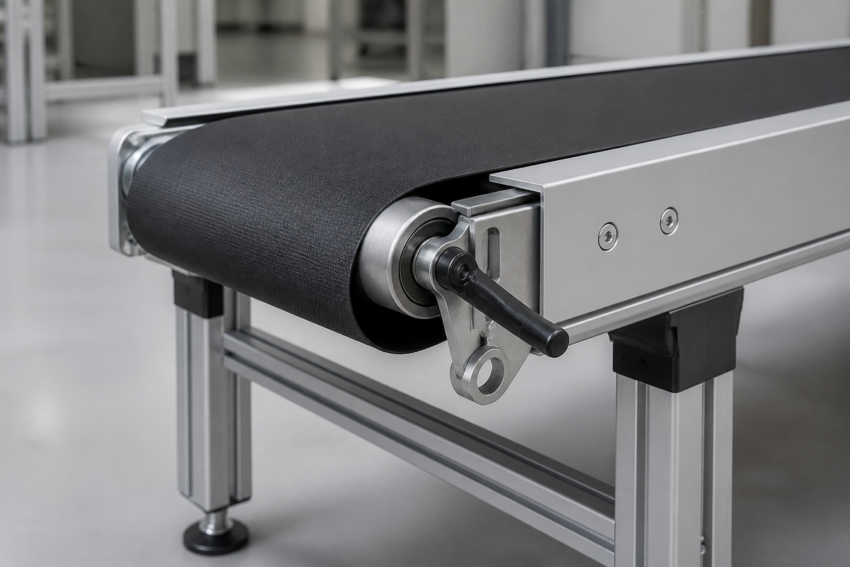 Tension Release Tail for Tool-Less Belt Changes