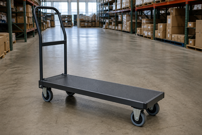 High End Platform Truck for Tight Retail Aisles