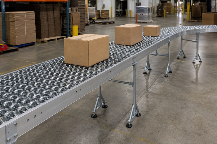 Gravity Skatewheel Conveyor for Cartons and Totes